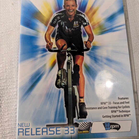 Les Mills RPM 33 DVD CD Notes set Spinning Cycling Workout Video Resistance core
